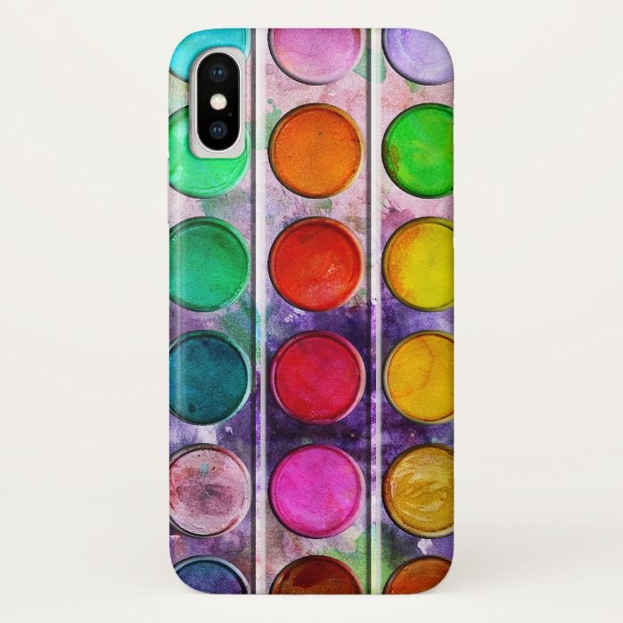 Fine Art Fun Colorful Paint Color Box iPhone X Case