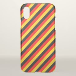 Flag of Germany Inspired Colored Stripes Pattern iPhone X Case