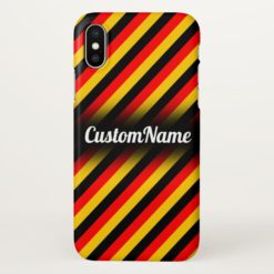 Flag of Germany Inspired Colored Stripes Pattern iPhone X Case