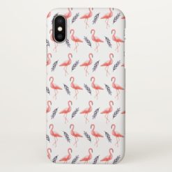 Flamingo pattern | tropical trendy iPhone x Case