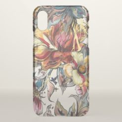 Floral Custom iPhone X Clearly? Deflector Case