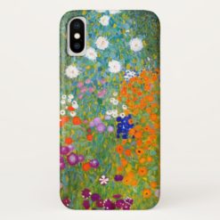 Flower Garden by Gustav Klimt Vintage Floral iPhone X Case