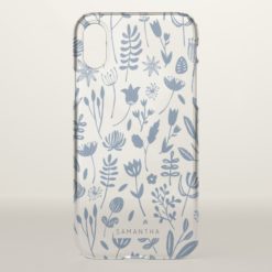 Folk Botanical Print iPhone X Case