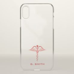 For Doctors and Nurses. Medical Caduceus. iPhone X Case