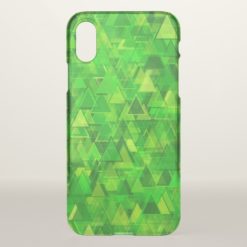 Forest of Green Triangle Shapes Pattern iPhone X Case