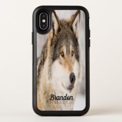 Friendly wolf face name template OtterBox symmetry iPhone x Case