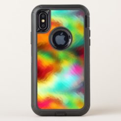 Frozen Rainbow Abstract Pattern OtterBox Defender iPhone X Case