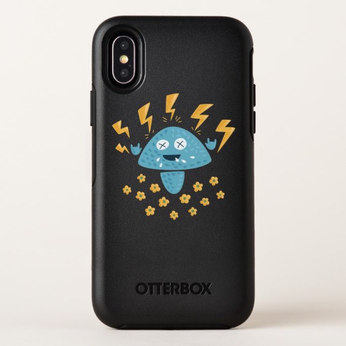 Funny Cartoon Heavy Metal Music Mushroom OtterBox Symmetry iPhone X Case