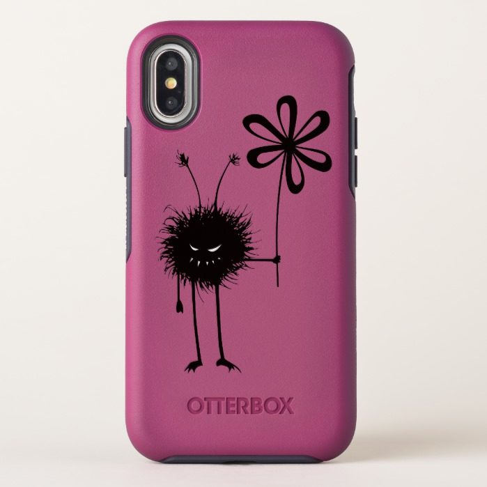 Funny Gothic Evil Flower Bug OtterBox Symmetry iPhone X Case
