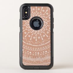 Geometric tribal mandala OtterBox commuter iPhone x Case