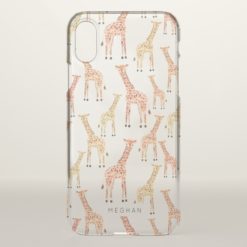 Giraffe Safari Print iPhone X Case
