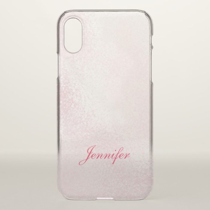 Girly  Shine PINK LAVENDER GLITTER personalized iPhone X Case