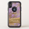 Gold and Purple Marble with Gold Foil and Glitter OtterBox Commuter iPhone X Case