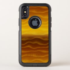 Golden Waves Abstract Pattern OtterBox Commuter iPhone X Case