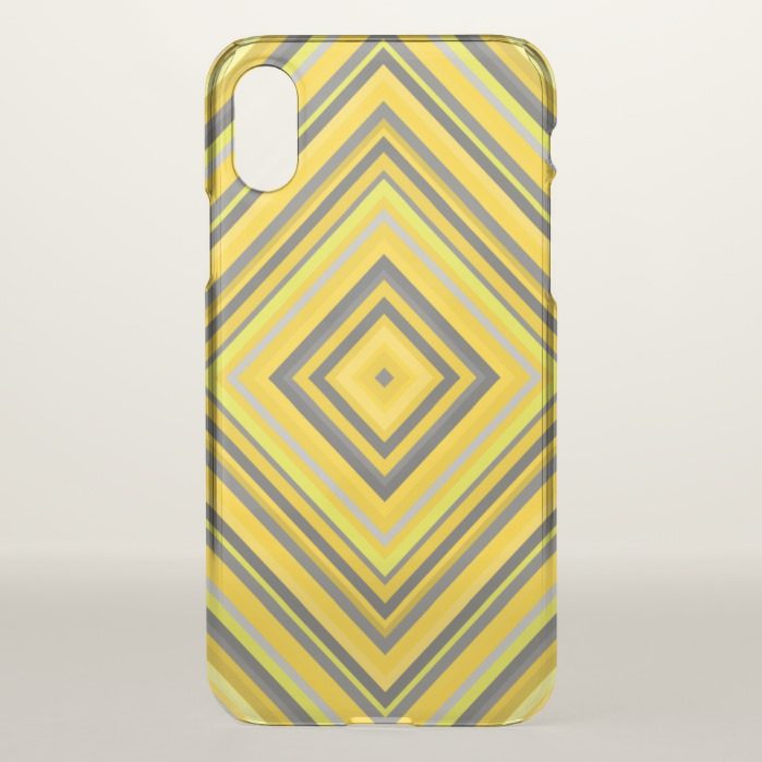 Grays & Yellows Nested Squares Pattern Phone Case