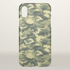 Green Camouflage Pattern iPhone X Case