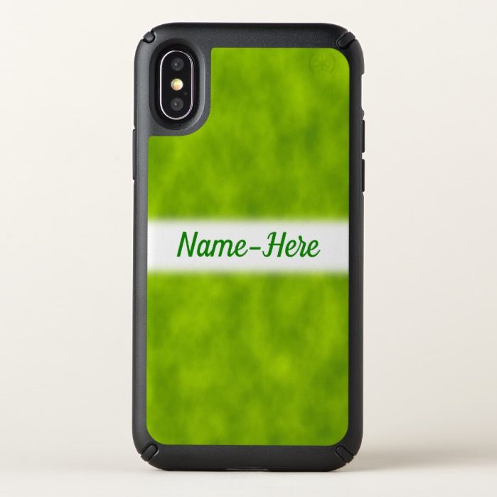 Green Mist/Haze/Fog-Like Pattern + Custom Name Speck iPhone X Case