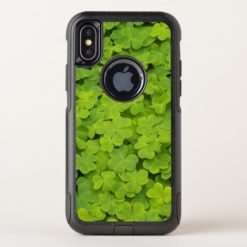Green Shamrocks Floral OtterBox Commuter iPhone X Case