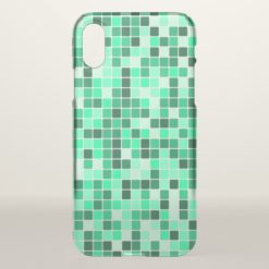 Green Tiled Squares Pattern Phone Case