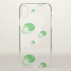 Green Water Dots iPhone X Case