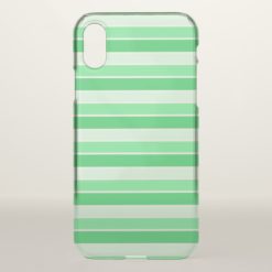 Green horizontal Stripes iPhone X Case