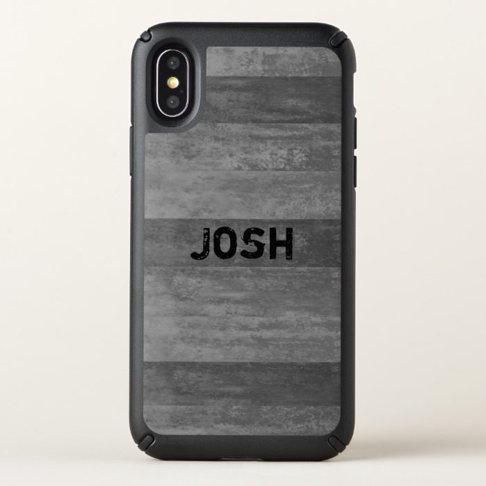 Grey Ombre Stripe Grunge Speck iPhone X Case