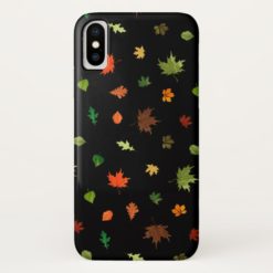 Gusty Autumn Days Leaves Pattern iPhone X Case