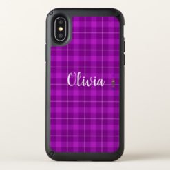 HAMbWG - Style: Speck Presidio - Violet Plaid Speck iPhone X Case