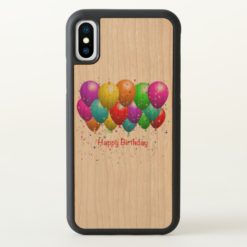 Happy Birthday Balloons Wood Iphone X Case