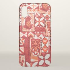 Hawaiian Pineapple Vintage Tapa iPhone X Case