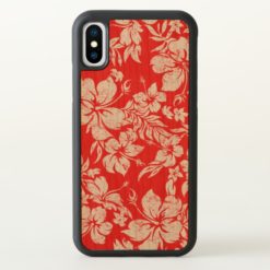 Hibiscus Pareau Hawaiian Floral Aloha Red iPhone X Case