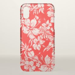 Hibiscus Pareau Hawaiian Floral Aloha - Red iPhone X Case