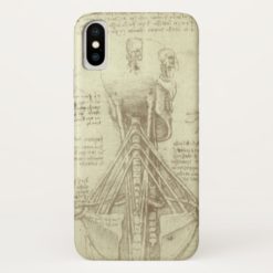 Human Anatomy Spinal Column by Leonardo da Vinci iPhone X Case