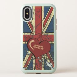 I Love Great Britain Distressed Flag OtterBox Symmetry iPhone X Case