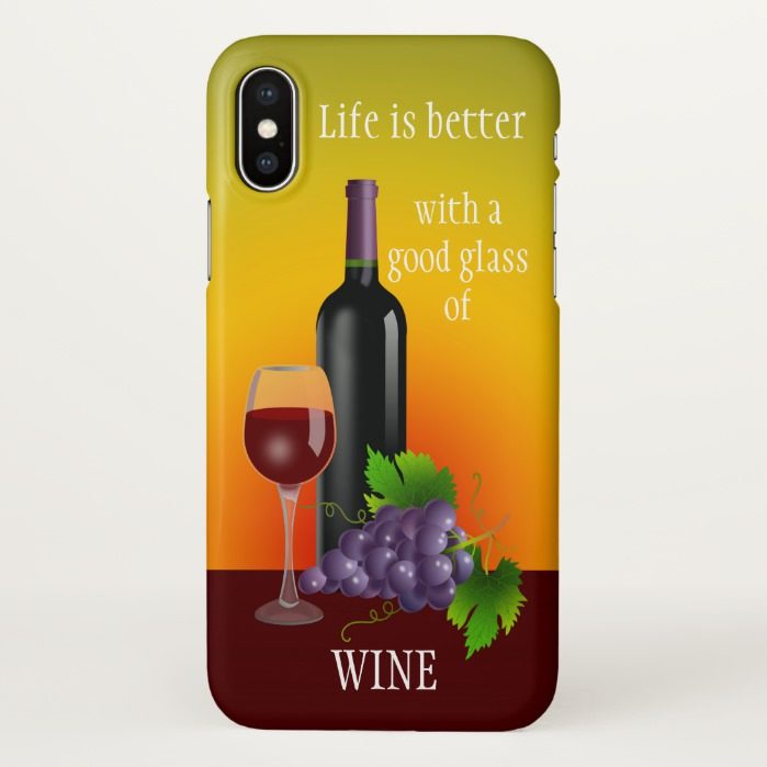I Love Red Wine Phone Case
