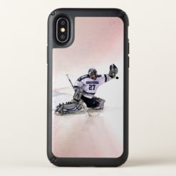Ice Hockey Goalkeeper With Your Name Drawing Speck iPhone X Case