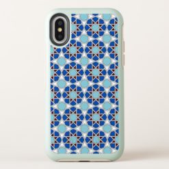 Islamic geometric Moroccan pattern in blue OtterBox Symmetry iPhone X Case