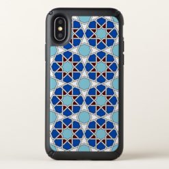 Islamic geometric Moroccan pattern in blue Speck iPhone X Case