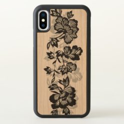 Iwalani Vintage Hawaiian Black Floral Band iPhone X Case