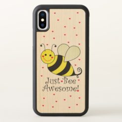 Just Bee Awesome Yellow Bumble Bee iPhone X Case