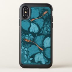 Kahala Hibiscus Hawaiian Lava Rock Illustration Speck iPhone X Case