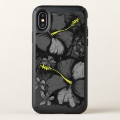 Kahala Hibiscus Hawaiian Lava Rock Illustration Speck iPhone X Case