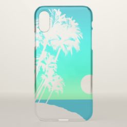 Kapaa Sunset Hawaiian Palm Tree Scenic Turq iPhone X Case