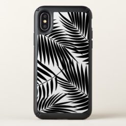 Kona Palms Hawaiian Leaf Tropical - Black Speck iPhone X Case