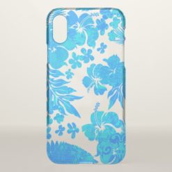 Kona Times Hibiscus Hawaiian Engineered Turq iPhone X Case