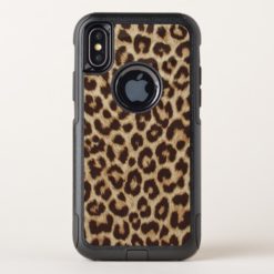 Leopard Print OtterBox Commuter iPhone X Case
