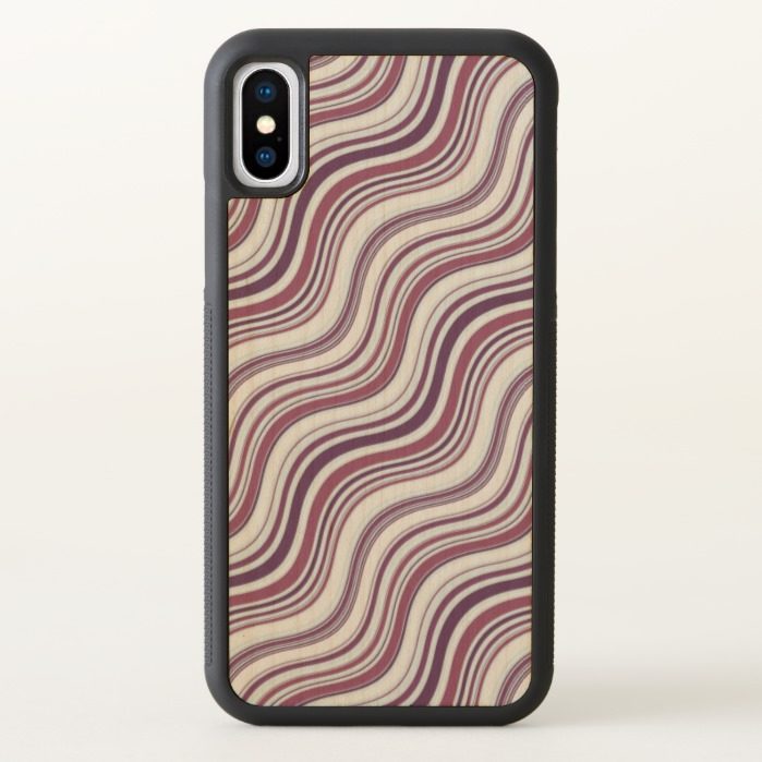 Light Blue and Shades of Purple Wavy Lines iPhone X Case