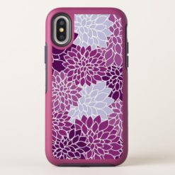 Lilac and white floral design OtterBox symmetry iPhone x Case