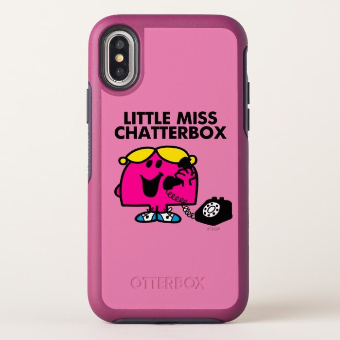 Little Miss Chatterbox & Black Telephone OtterBox Symmetry iPhone X Case