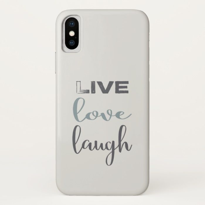 Live Love Laugh Typography iPhone X Case